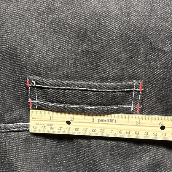 Southpole Vintage Mens LARGE Y2K 90s Denim Button Trucker Jacket Jnco Pocket EUC - Picture 11 of 16